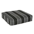 thumbnail image 2 of Sunbrella  Black Grey Stripe Indoor/Outdoor Deep Seating Cushion, Corded 23.5 in W x 23 in D, 2 of 4