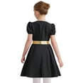 thumbnail image 2 of iiniim Girls Renaissance Victorian Short Sleeve Ruffled Royalty Princess Dress Black 10, 2 of 7