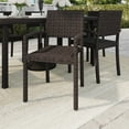 thumbnail image 6 of Martha Stewart Indoor-Outdoor Stackable Patio Dining Armchair in Brown Rattan Wicker, 6 of 13