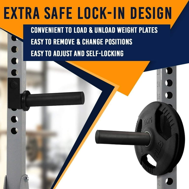 Yes4All Olympic Weight Plate Holder Power Rack Attachment 3x2 Inches