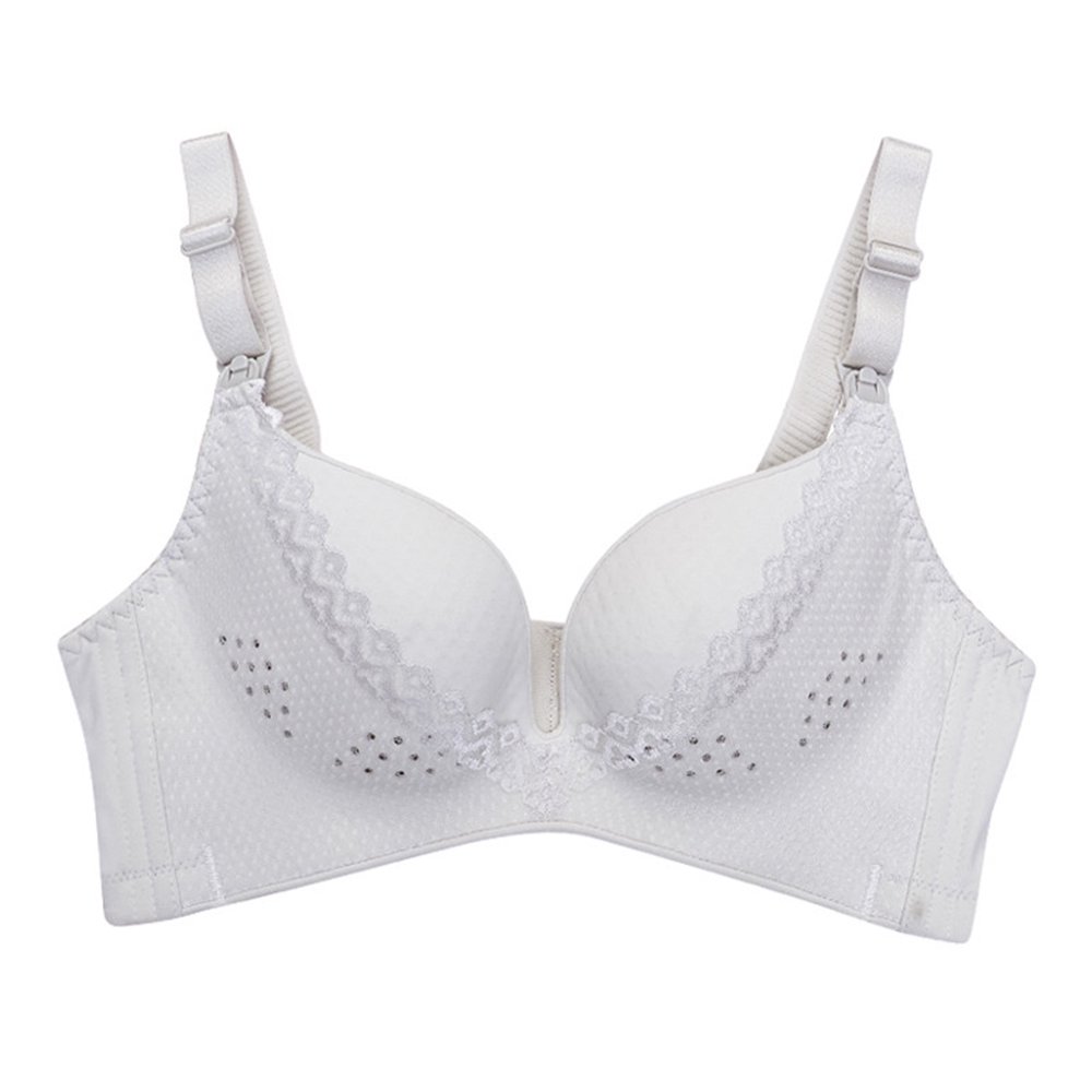 Lace Trim Wirefree Shaping Nursing Bra Underwear Size75B/C