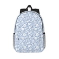 thumbnail image 1 of Disketp Gray White Floral Mochila Escolar de 15 Pulgadas, Mochila Ligera para Estudiantes, Viajes y Trabajo, Cómoda y Resistente para el Uso Diario, 1 of 6