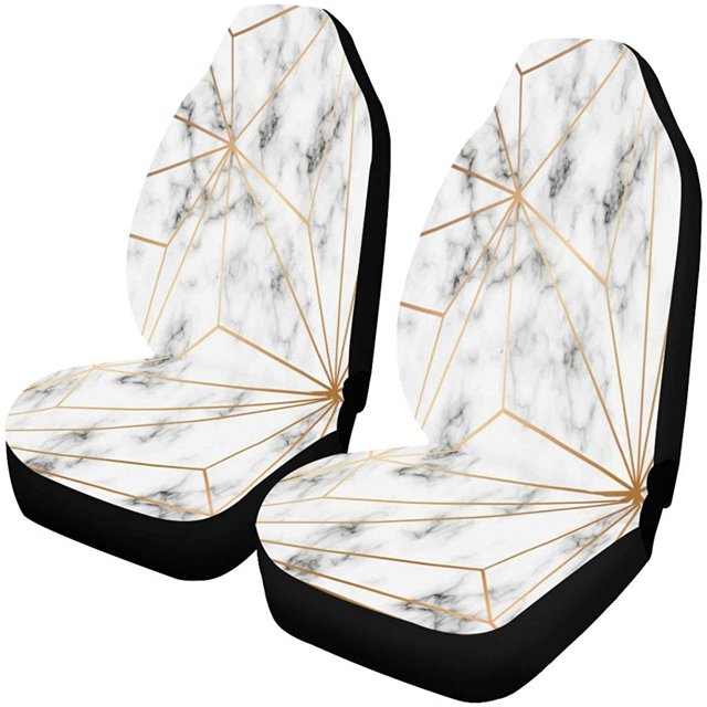 ABPHQTO Juego de 2 fundas para asientos de coche, protector universal para asientos delanteros de coche, piedra de mármol abstracto, apto para coche, SUV, sedán, camión