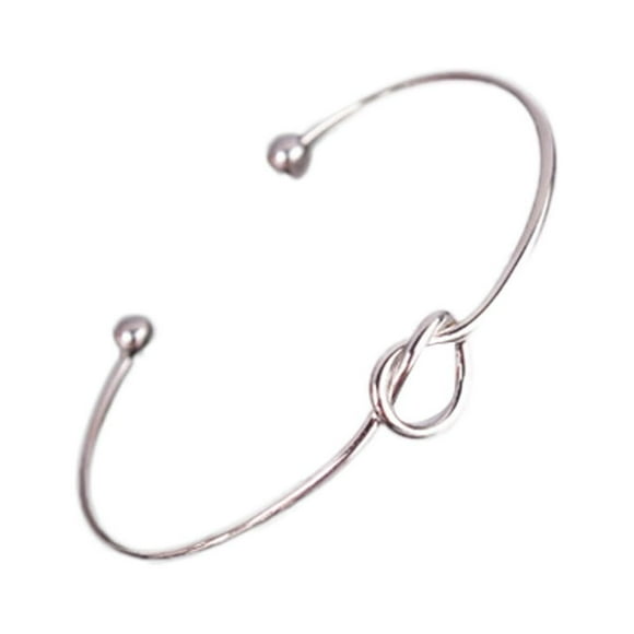 EGNMCR Bangles Fashion Knot Bangle Cuff Opening Bracelet Copper Casting Jewelry Bracelet