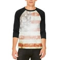 thumbnail image 1 of 4th of July American National Anthem Flag and Lyrics Mens Raglan T Shirt White-Black MD, 1 of 2
