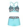 thumbnail image 3 of Abomasnow Women's Two Piece High Waisted Bikini Sets Tummy Control Swimsuits with Boyshorts Sporty Athletic Bathing Suits Cheeky Modest Swimwear, 3 of 5