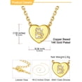 thumbnail image 6 of U7 Mother's Day Gifts for Women 14K Gold Plated Letter Pendant with Sparkle Cubic Zirconia Tiny Heart Letter Initial B Necklace Choker, 6 of 8