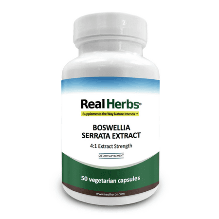 Hawthorne Berry Herb Extract (Real Herbs Boswellia Serrata Extract - Derived from 3,500mg of Boswellia Serrata with 4 : 1 Extract Strength - Anti-inflammatory, Cardiovascular & Joint Support - 50 Vegetarian)