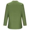 thumbnail image 5 of Clearance-Sale Going Out Tops for Women Plus Linin And Cotton Casual Summer Tops for Women 2023 Trendy Cute Solid Blouses for Women Buttons V-Neck Women Tops Weekly-Deals（Green,S）, 5 of 6