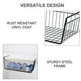 thumbnail image 4 of Under Shelf Hanging Metal Wire Storage Basket Organizer Under Shelf Storage Basket Multipurpose Wire Basket for Kitchen Office Pantry Desk Bookshelf (LIZEALUCKYLWnmTID-12), 4 of 8