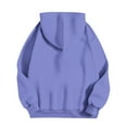 thumbnail image 4 of Oversized Hoodies with Pocket Women Cotton Plain Pullover Hooded Sweatshirts Sweater Long Sleeve Fleece Lined Tops (L, Purple 01), 4 of 5