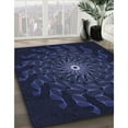 thumbnail image 3 of Ahgly Company Machine Washable Indoor Rectangle Transitional Night Blue Area Rugs, 2' x 4', 3 of 7