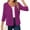 A-03 Clean Purple, variant on Women's Button Cardigan 3/4 Sleeve Soft Knit Sweater Tops, Black L
