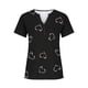 thumbnail image 5 of Tops Cortos para las Mujeres Impresas Blusas Botón Camiseta Manga Corta Cuello en V, Top de Moda para Primavera Verano, 5 of 5