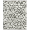 thumbnail image 3 of EORC Ivory Hand Knotted Wool Contemporary Transitional High-Low Rug, 8' x 10', 3 of 5