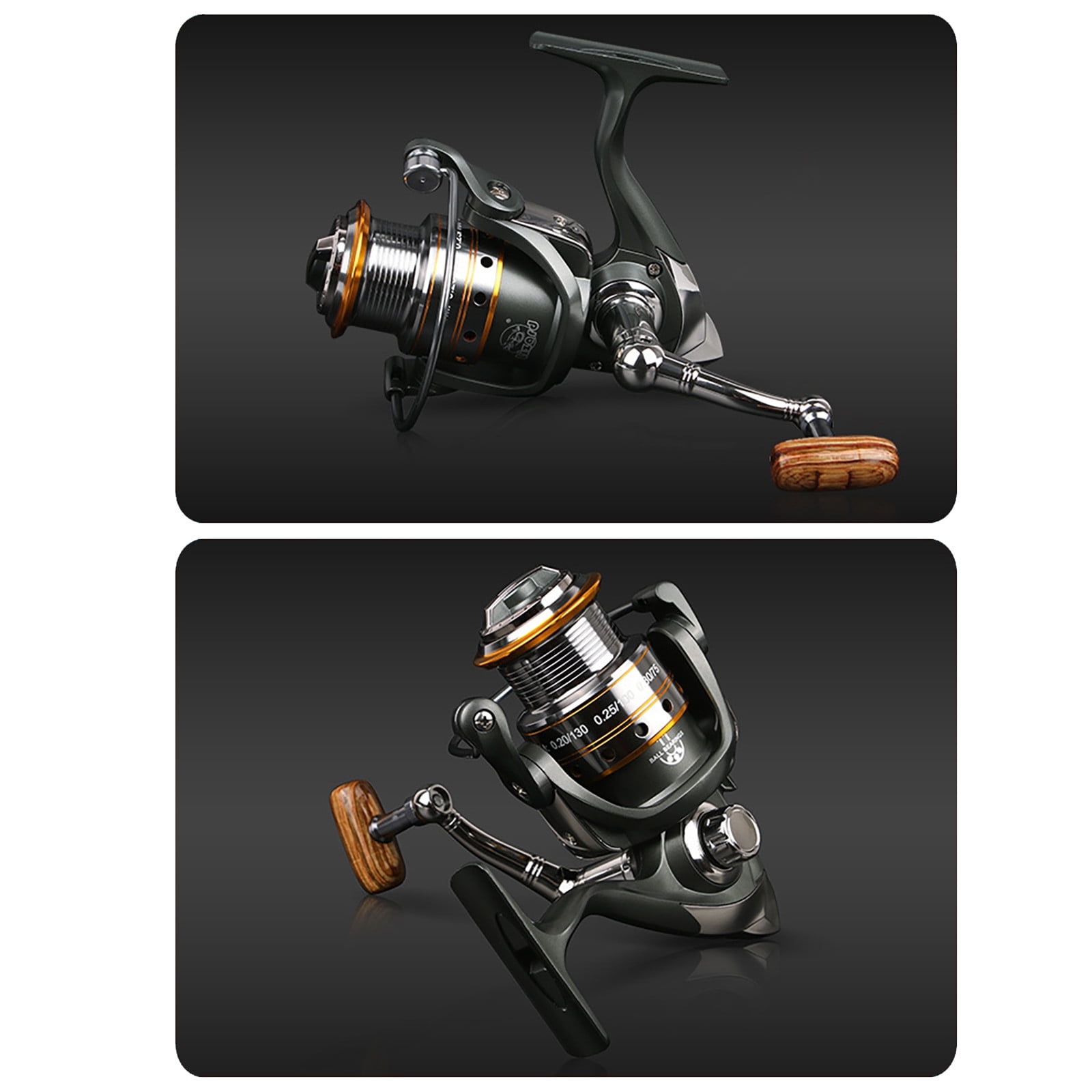 Zeceouar Camping Essentials,Camping Gear All-metal Fishing Reel, Spinning Reel, Fishing Reel, Long Throwing Fishing Gear