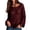 407#Wine, variant on Sweaters for Women Scoop Neck Long Sleeve Oversized Knit