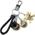 thumbnail image 1 of Llavero de dibujos animados Lu Fei sombrero de paja y calavera alrededor llavero de Metal para hombres y mujeres pequeño llavero de regalo, 1 of 5
