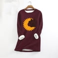 thumbnail image 2 of Sudadera de lana gruesa con estampado de amor y corazón a la moda para mujer, ropa interior cálida de terciopelo con cuello redondo, regalo superior para parejas Pompotops  gfhjh15497, 2 of 3