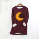 thumbnail image 2 of Sudadera de lana gruesa con estampado de amor y corazón a la moda para mujer, ropa interior cálida de terciopelo con cuello redondo, regalo superior para parejas Pompotops  gfhjh15498, 2 of 3