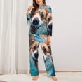 thumbnail image 2 of Kdxio Sea Swimming Corgi Women's Pajama Sets Long Sleeve Button Down Sleepwear Nightwear Soft Pjs Lounge Sets-Medium, 2 of 7