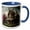 Blue/White, variant on 3drose, Steam Punk House Scene, 11oz Two-tone Red Mug