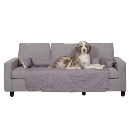 UPC: 0842229100525 | FurHaven Pet Furniture Cover | Sofa Buddy Reversible Furniture Cover Protector Pet Bed for Dogs & Cats Gray/Mist Extra Large