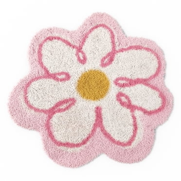 Mainstays Kids Flower Bath Rug, 26" x 26"