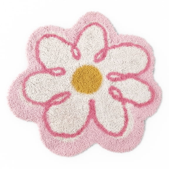 Mainstays Kids Flower Bath Rug, 26" x 26"