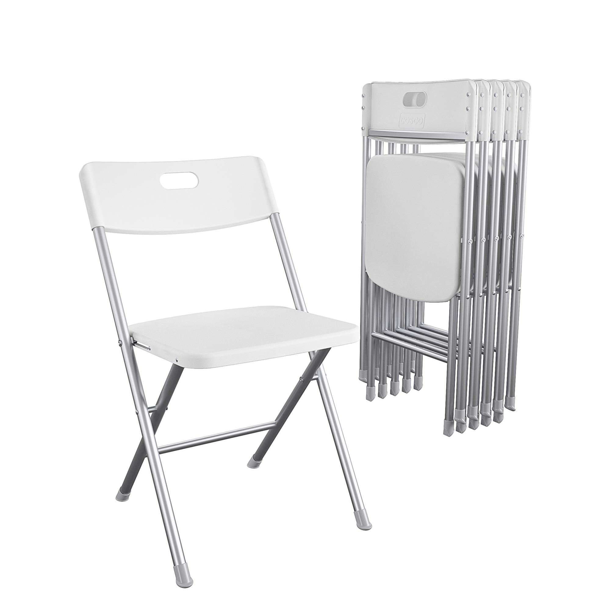 Mainstays Resin Seat & Back Folding Chair, White - image 3 of 7