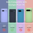 thumbnail image 3 of KOMI for Google Pixel 7a Case, Silicone Phone Case with 2 Screen Protector, Soft Anti-Scratch Microfiber Lining, Full Body Shockproof Slim Cover Support Wireless Charging, Navy, 3 of 5