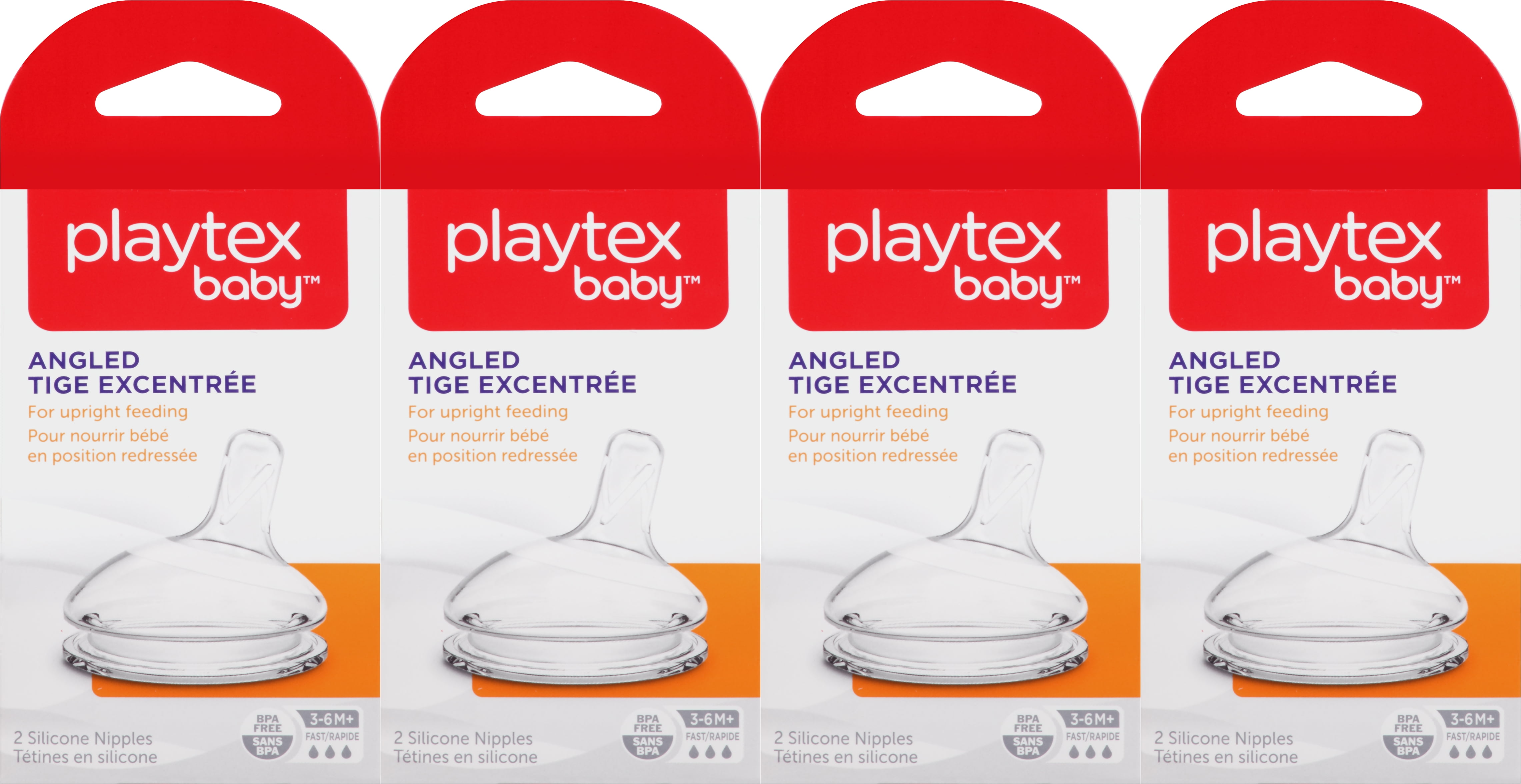 Playtex Baby Angled Nipple Medium Flow 2pk Walmart Com