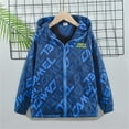 thumbnail image 2 of Atogsazn Kids Boys Rain Jacket Children Windproof Zip Up Long Sleeve Hooded Jackets Lightweight Fashion Clothes Blue 11-12 Years, 2 of 7