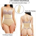 thumbnail image 5 of MISS MOLY Thong Bodysuit for Women High Waist Tummy Control Shapewear Panties Butt Lifter Firm Control Waist Trainer, 5 of 6