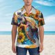 thumbnail image 2 of Fotbe Sunflower Turtle Camisa Hawaiana para Hombre Unisex – Camisa Casual de Verano con Botones de Manga Corta de Algodón y Lino,3X-Large, 2 of 7