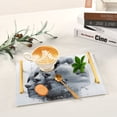 thumbnail image 6 of Bath Accessories Sets Single Print Decorative Tray With Handle For Home Bathroom Bedroom Digital Human, 6 of 7