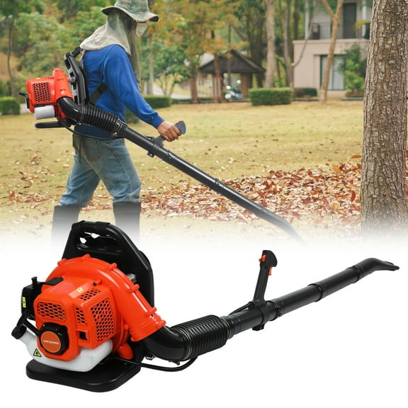 Meoldis 52CC 2.3HP 550CFM Gas Powered Leaf Blower, 2 Stroke Backpack Leaf Blowers, Grass Lawn Blower Air Cooling Gas Backpack Grass Blower Snow Blower for Outdoor Lawn Care Yard Dust Debris