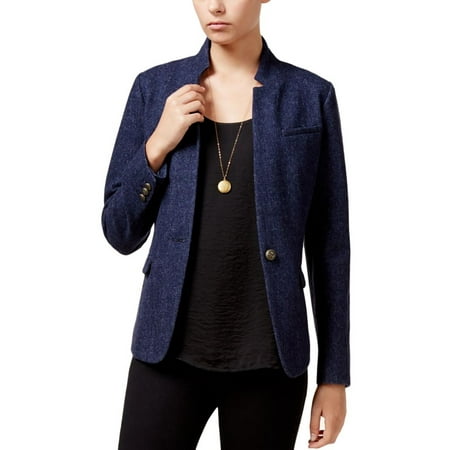 Worsted Wool Blazer - Maison Jules Womens Wool Blend Long Sleeve Blazer