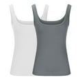 thumbnail image 3 of Timegard Tank Top for Women 2pc Plus Size Ribbed U Neck Sleeveless Slim Comfy Casual Tee Camis Summer, 3 of 4