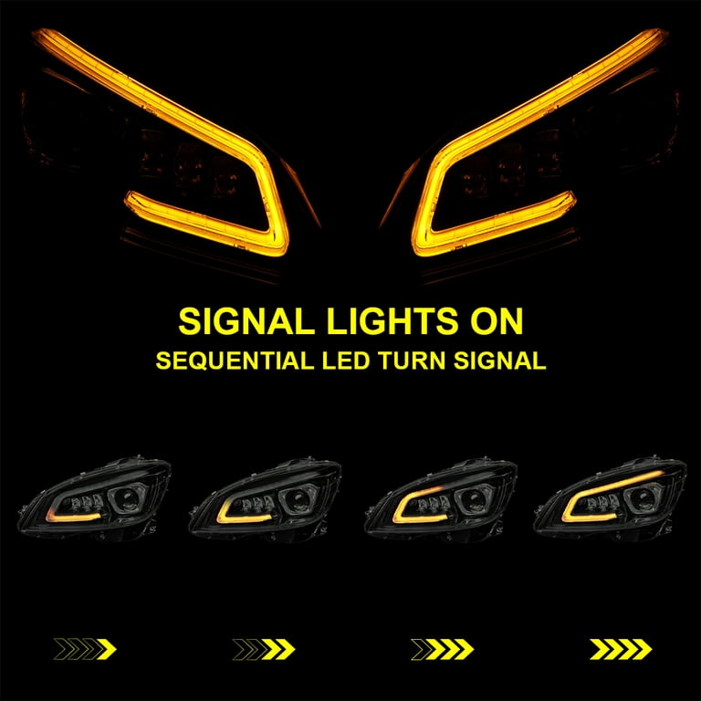 Spec-D Tuning Black Smoke Full LED Projector Headlights w