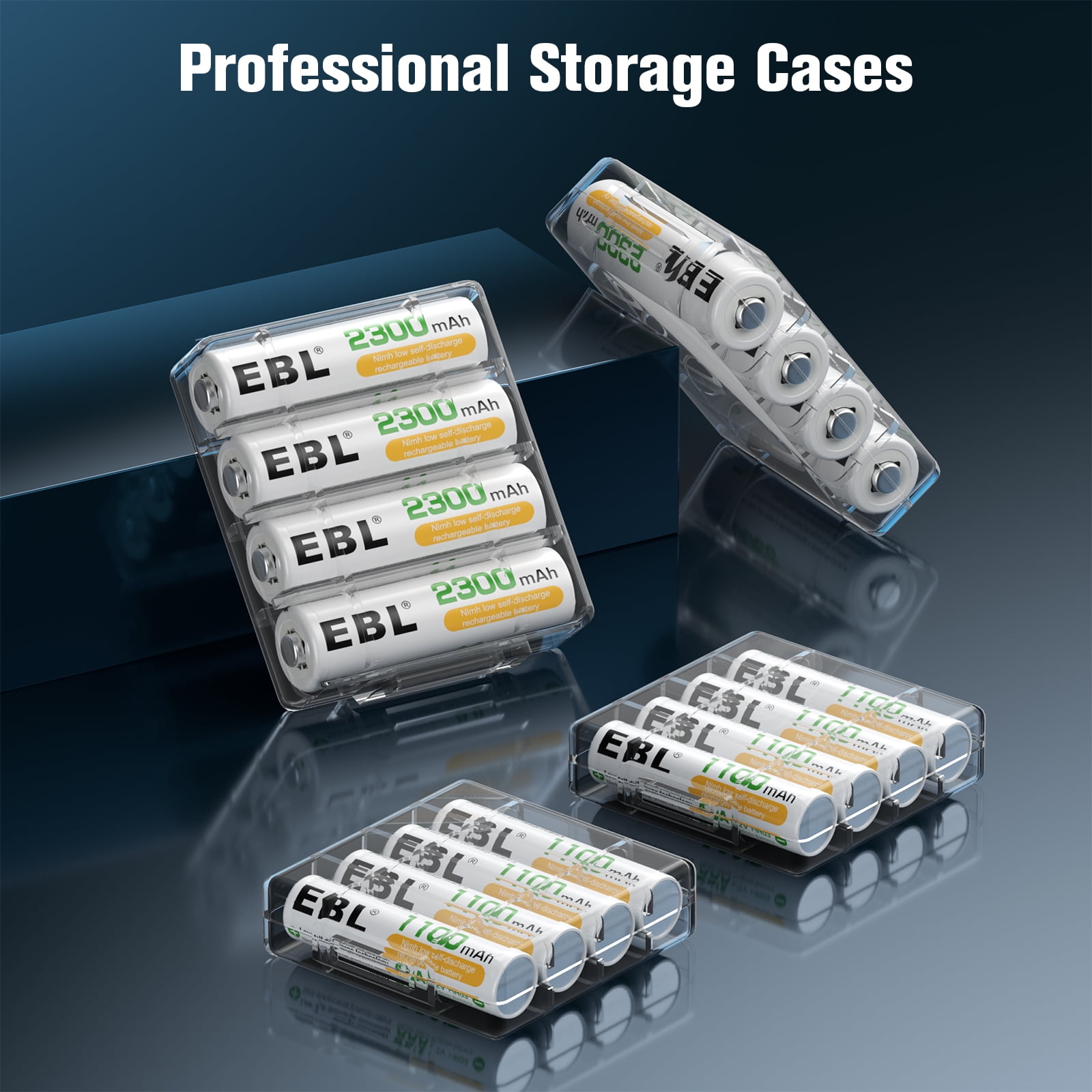 EBL 8 Pack AA Rechargeable Batteries and AAA General Purpose Batteries with 808U Battery Charger