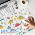 thumbnail image 4 of Long Mouse Pads for Desk,White Cartoon Dinosaurs Plants Pattern Desk Mats on Top Of Desks, Desk Mouse Pad Extra Large with 3mm Non-Slip Base and Stitched Edge for Gaming,Office,Work,Home 31.5"x15.7", 4 of 6