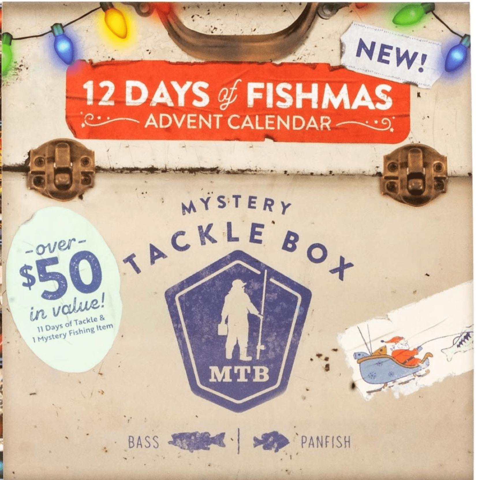 Mystery Tackle Box 12 Days of Fishmas Non-lead Holiday Advent Calendar 2023  Freshwater Fishing Lures 
