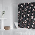 thumbnail image 2 of Black Christmas Snowman Pattern Shower Curtain 72"x84" ,Bathroom Decorative Shower Curtains Set with 12 Hooks,Modern Waterproof Washable Shower Curtain, 2 of 6