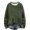 Army Green, variant on ATOYSOY Women's Long Sleeve Tees Fall Winter Knitted Sweaters Loose Tops Crew Neck Sweatshirts Outwear Fashion Casual Ribbed Shirts Solid Color Pullover Workout Green L