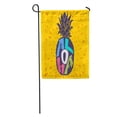 thumbnail image 1 of LADDKE Colorful Aloha Hand Lettering in Pineapple Silhouette Fun Summer Yellow Garden Flag Decorative Flag House Banner 28x40 inch, 1 of 2