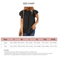thumbnail image 5 of Camiseta holgada de punto suizo fruncida con manga aleteo superior de verano para mujer para uso diario, 5 of 5
