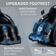 4D Full Body Massage Chair with Electric Footrest Zero Gravity Shiatsu Recliner with Heating, Thai Stretch, SL Track, Black - Upgrade Model (R8089 )