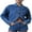 Blue, variant on Michellecmm Womens Tie Front Denim Jacket Solid Lapel Neck Long Sleeve Jean Tops Casual Outerwear