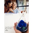 thumbnail image 7 of Otuo Preserved Flower Rose Gift in Glass of Angle, 【Large Size】 Eternal Flower Rose Present for Mothers Day, Angel Rose Gifts for Her, Grandma, Wife, Girlfriend (Blue), 7 of 7